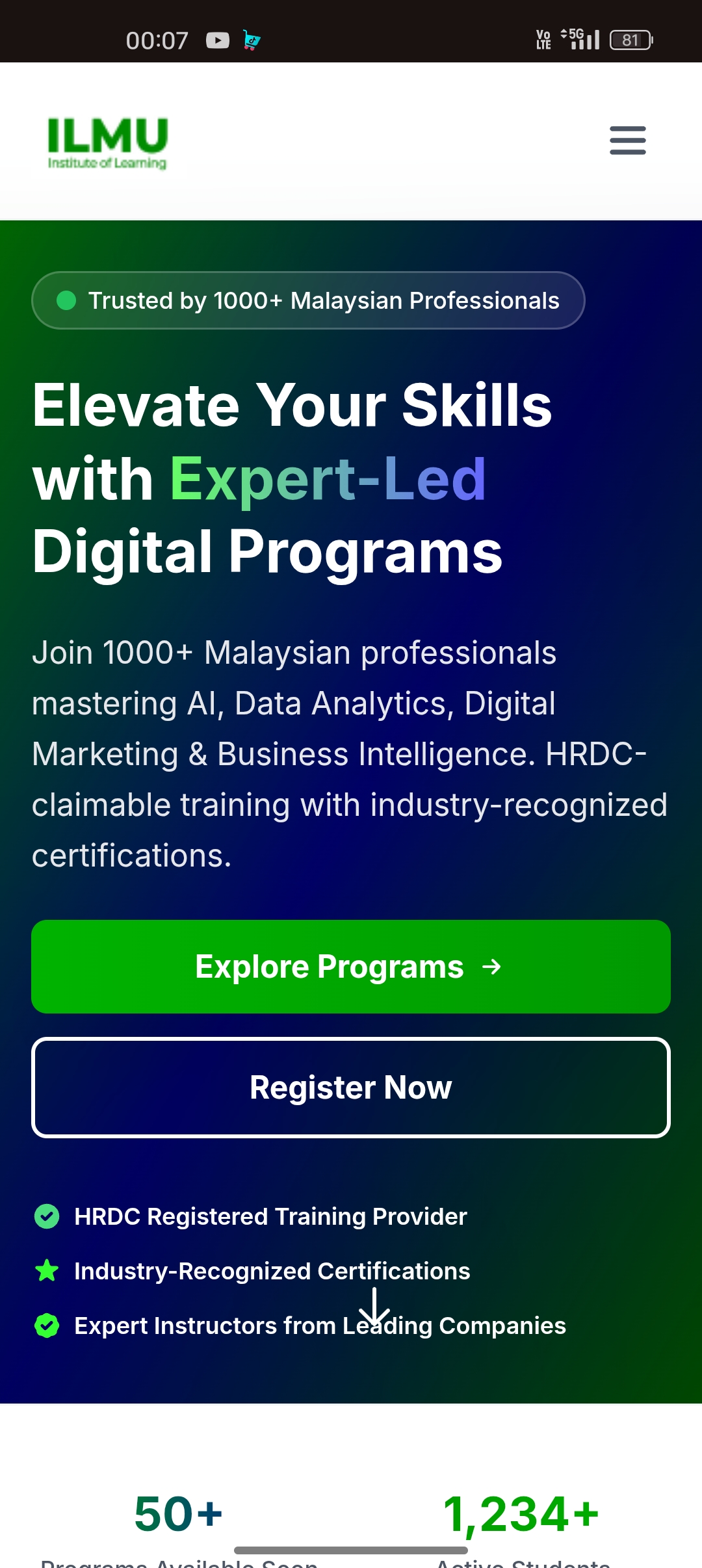 IlmuLearning - Learning Management System